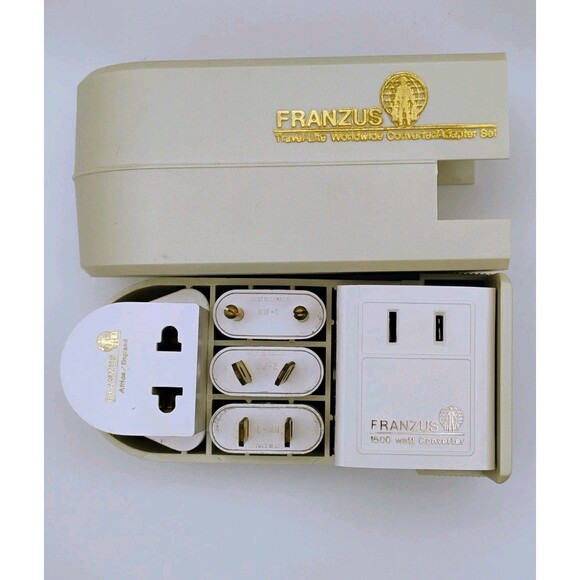 VTG Franzus Travel-Lite MK-1600 1600W Converter Adapter Set NIB Polarized World - Picture 7 of 8
